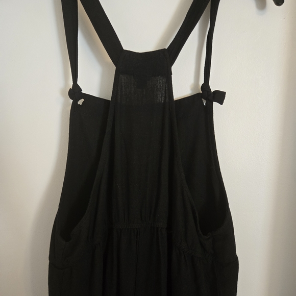 art class Black Tiered Wide-Leg Jumpsuit with Adjustable Straps - Picture 2 of 3